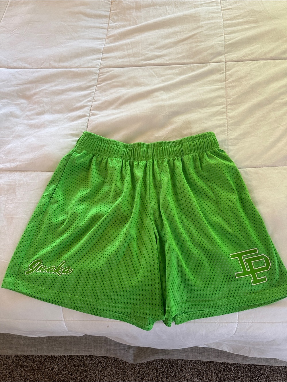 Inaka power Neon Green Mesh Athletic Shorts